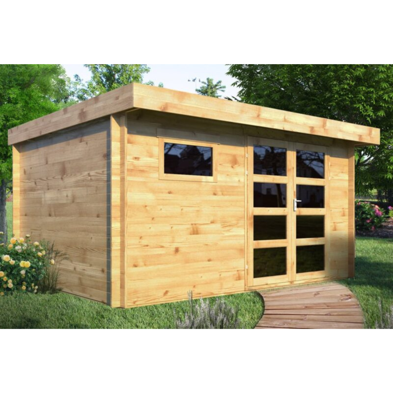 Casetta da Giardino Legno moderno – 13 mq – Qualità Superiore – Prezzo di fabbricazione – LIQUIDAZIONE