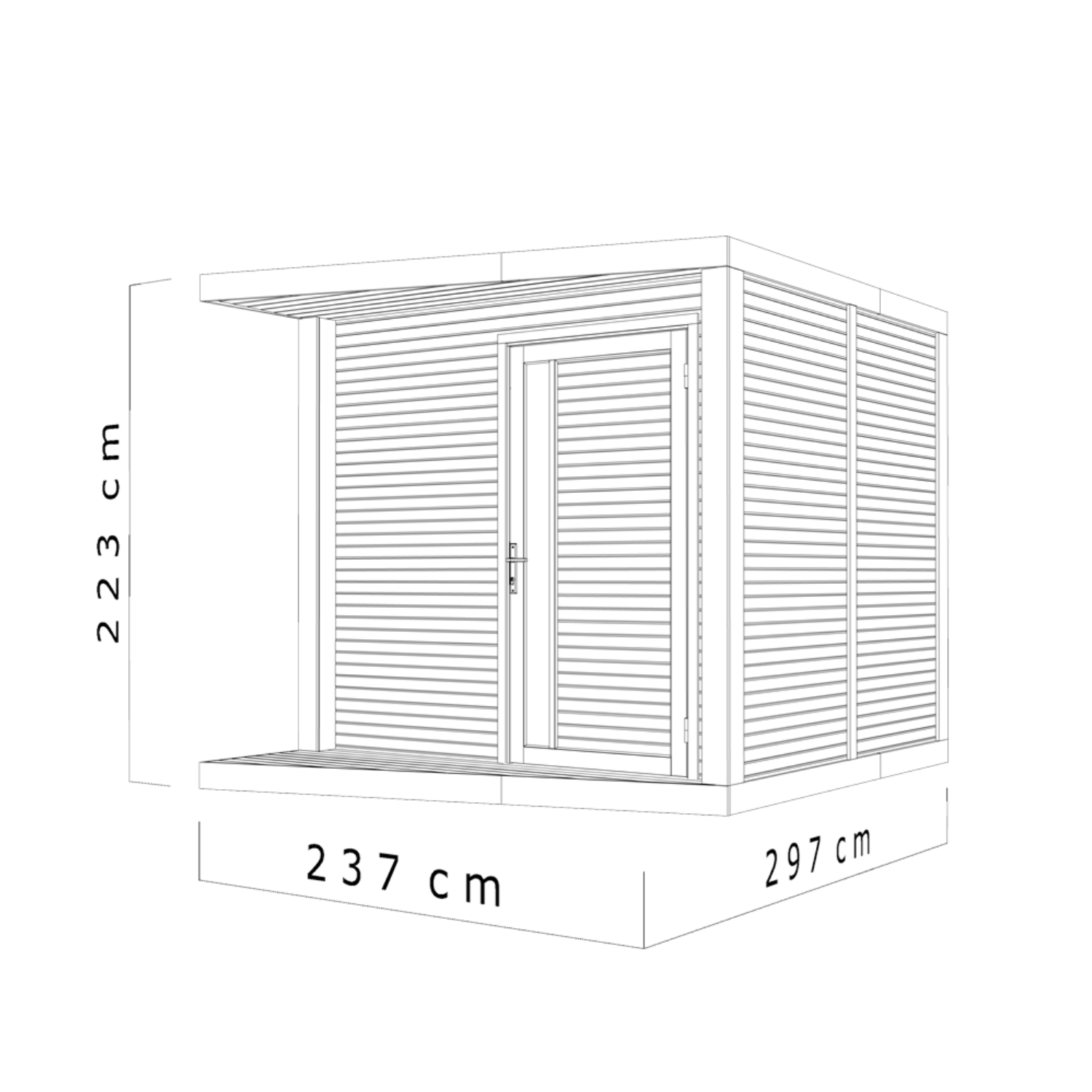 Casetta da giardino Moderne – 7.1 m2 – Finition Haut de Gamme- Prix usine – DESTOCKAGE - Miniature 2