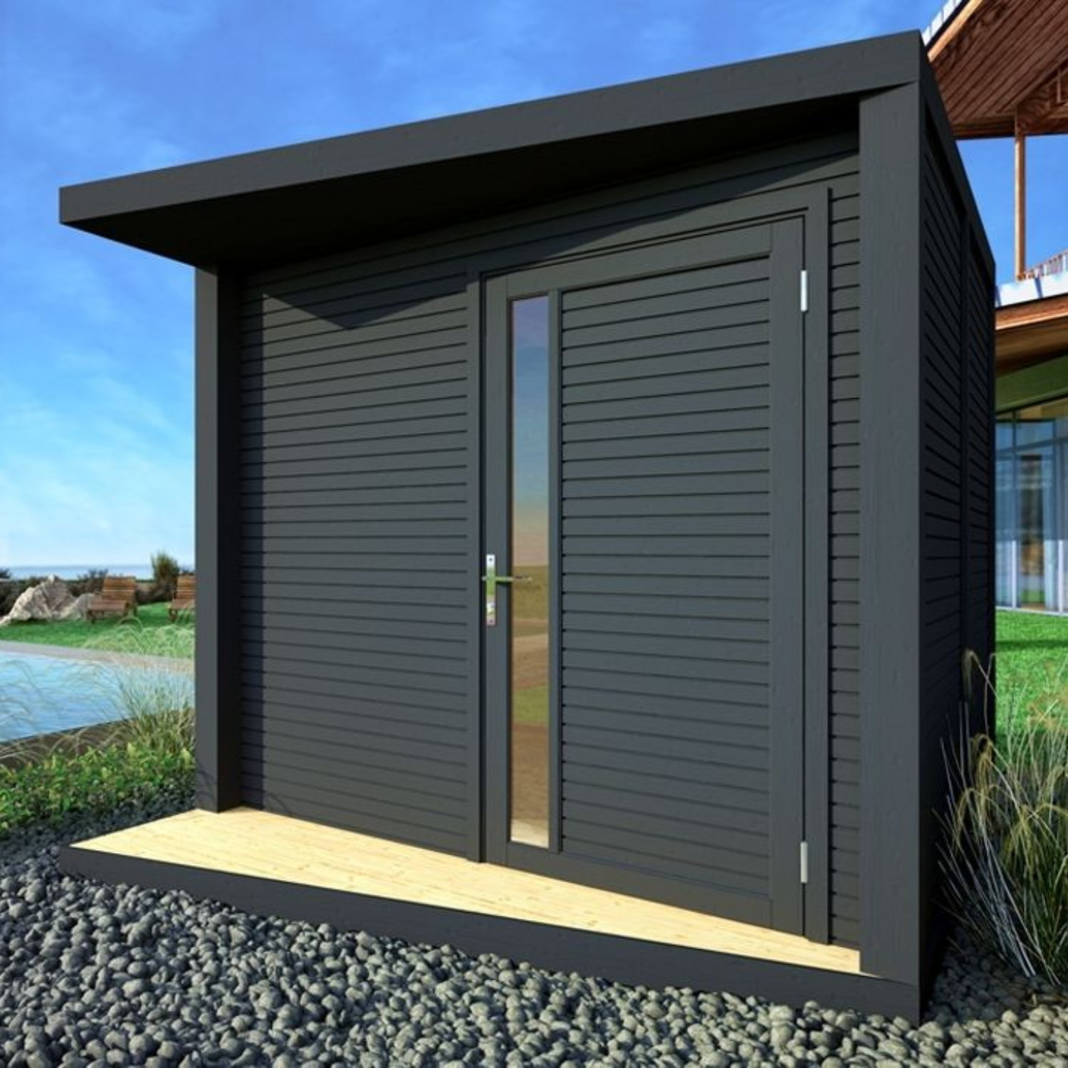 Casetta da giardino Moderne – 7.1 m2 – Finition Haut de Gamme- Prix usine – DESTOCKAGE - Miniature 4