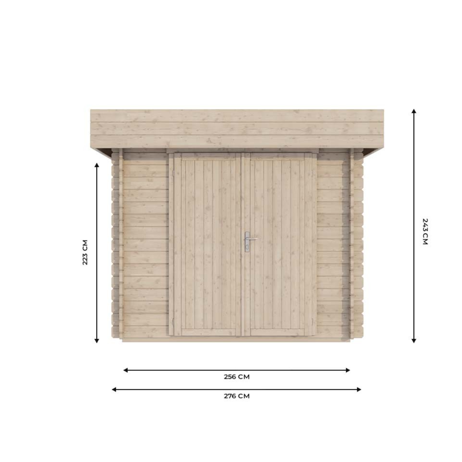 Abri moto en bois ROVETO 12m² – 28mm - Miniature 2