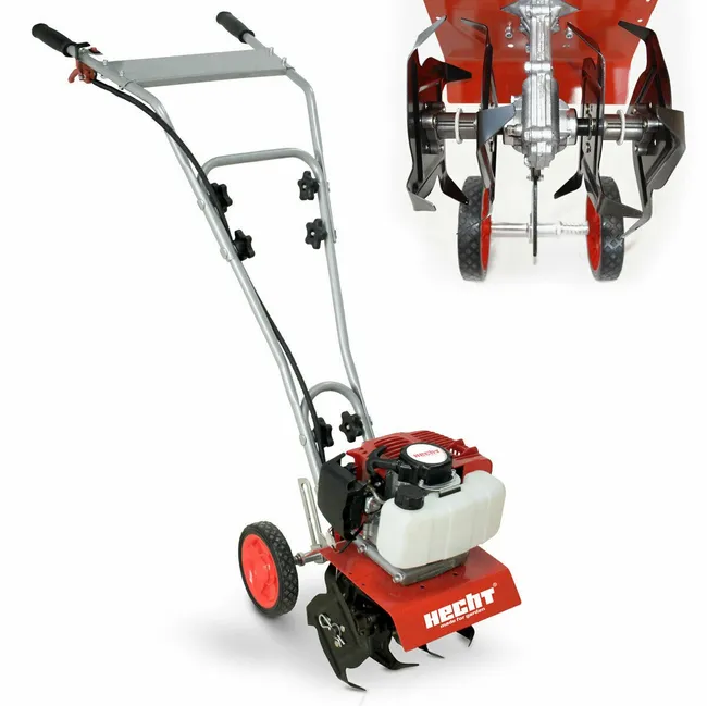HECHT 752 Motozappa Motore 2 tempi Fresatrice Zappa da Giardino Zappa coltivatrice 16 lame 14.3 kg larghezza lavoro 25cm 9000tr/min