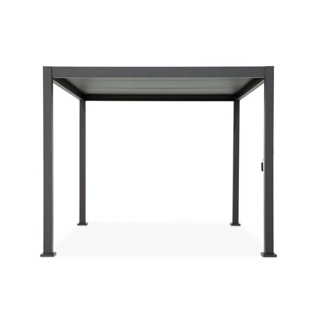 Pergola Bioclimatique gris anthracite – Triomphe – 3x4m. aluminium. à lames orientables TRIOMPHE 4X3M - Miniature 5