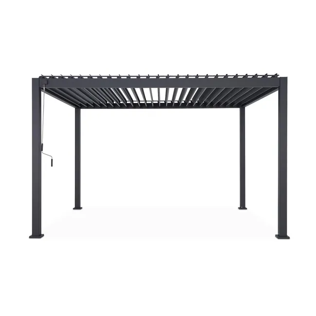 Pergola Bioclimatique gris anthracite – Triomphe – 3x4m. aluminium. à lames orientables TRIOMPHE 4X3M - Miniature 4
