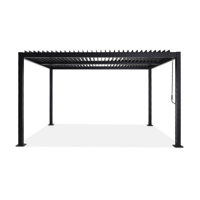 Pergola bioclimatique noir. aluminium et acier. 3x4m. lames orientables PALACE 4X3M - Miniature 4