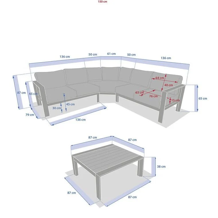 Salon de jardin EVA - 6 Places - illustration 2